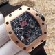 2017 Fake Richard Mille RM011 Chronograph Watch Rose Gold Case Black  rubber  (2)_th.jpg